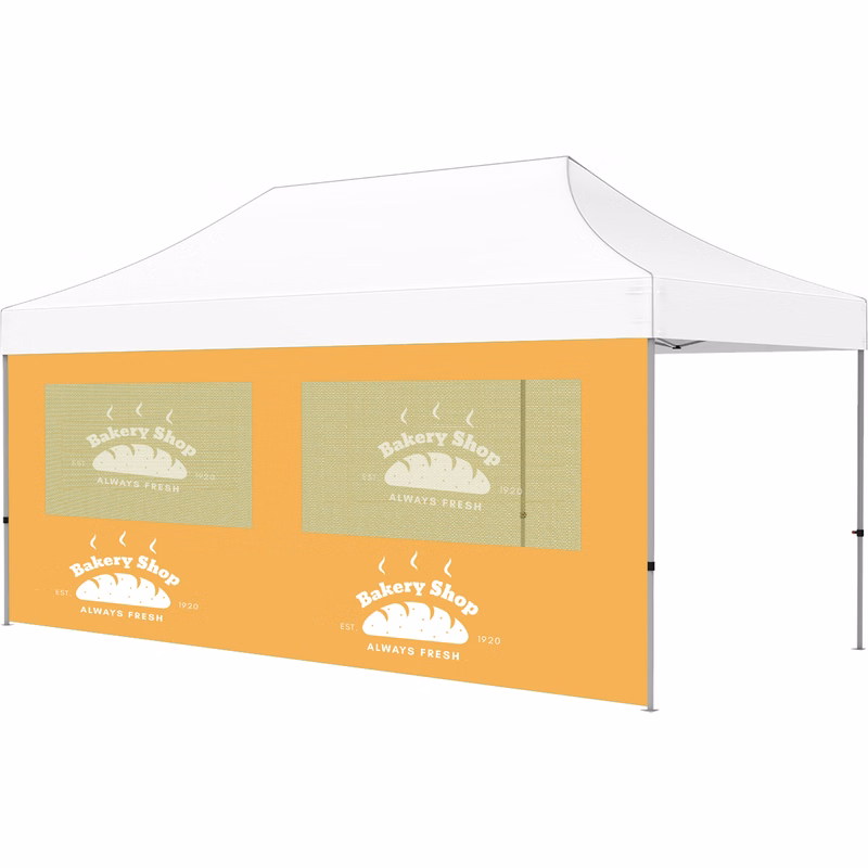 20ft Full Tent Wall Only - 2 Sided Imprint w/Double Polyester Window