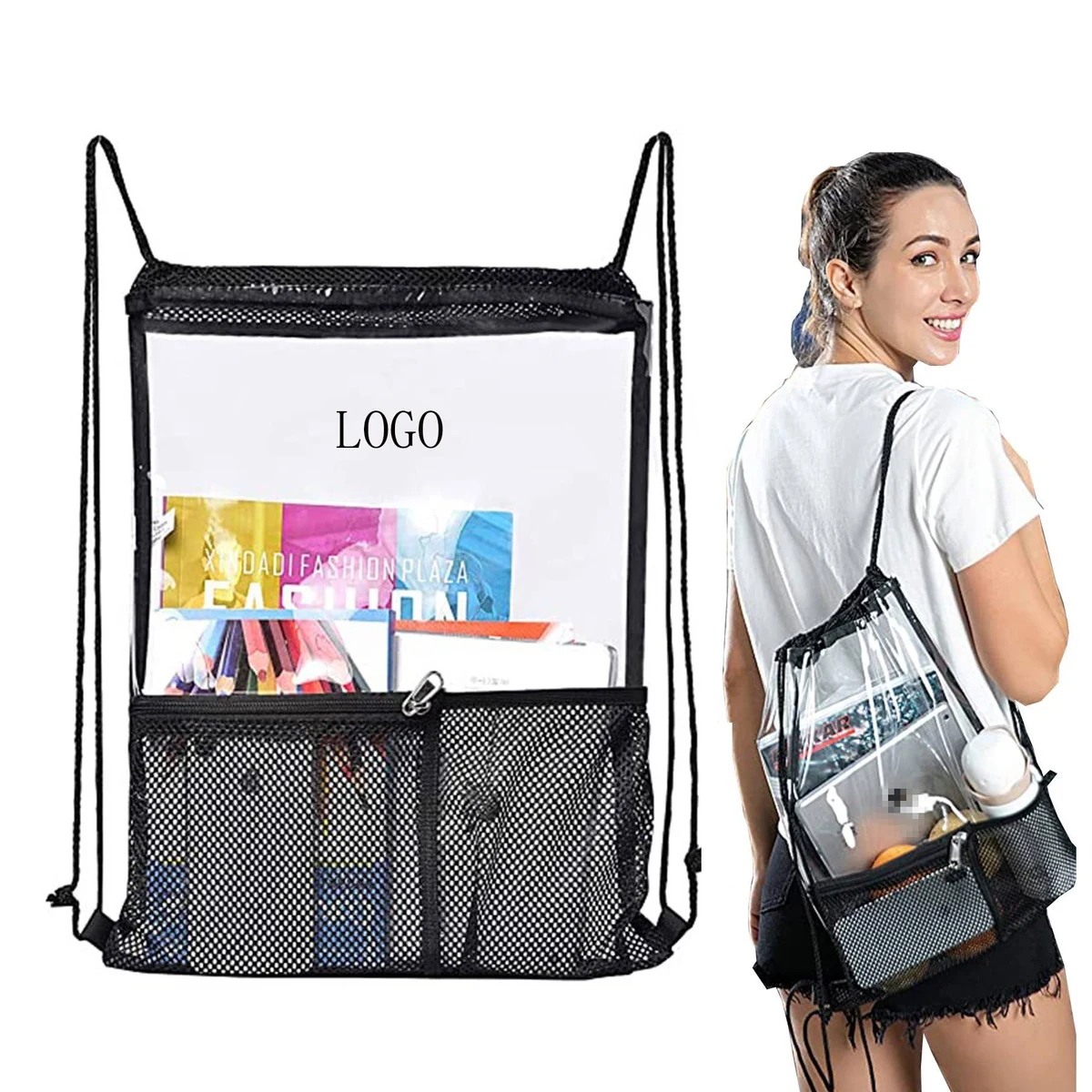 Clear Drawstring Backpacks 1