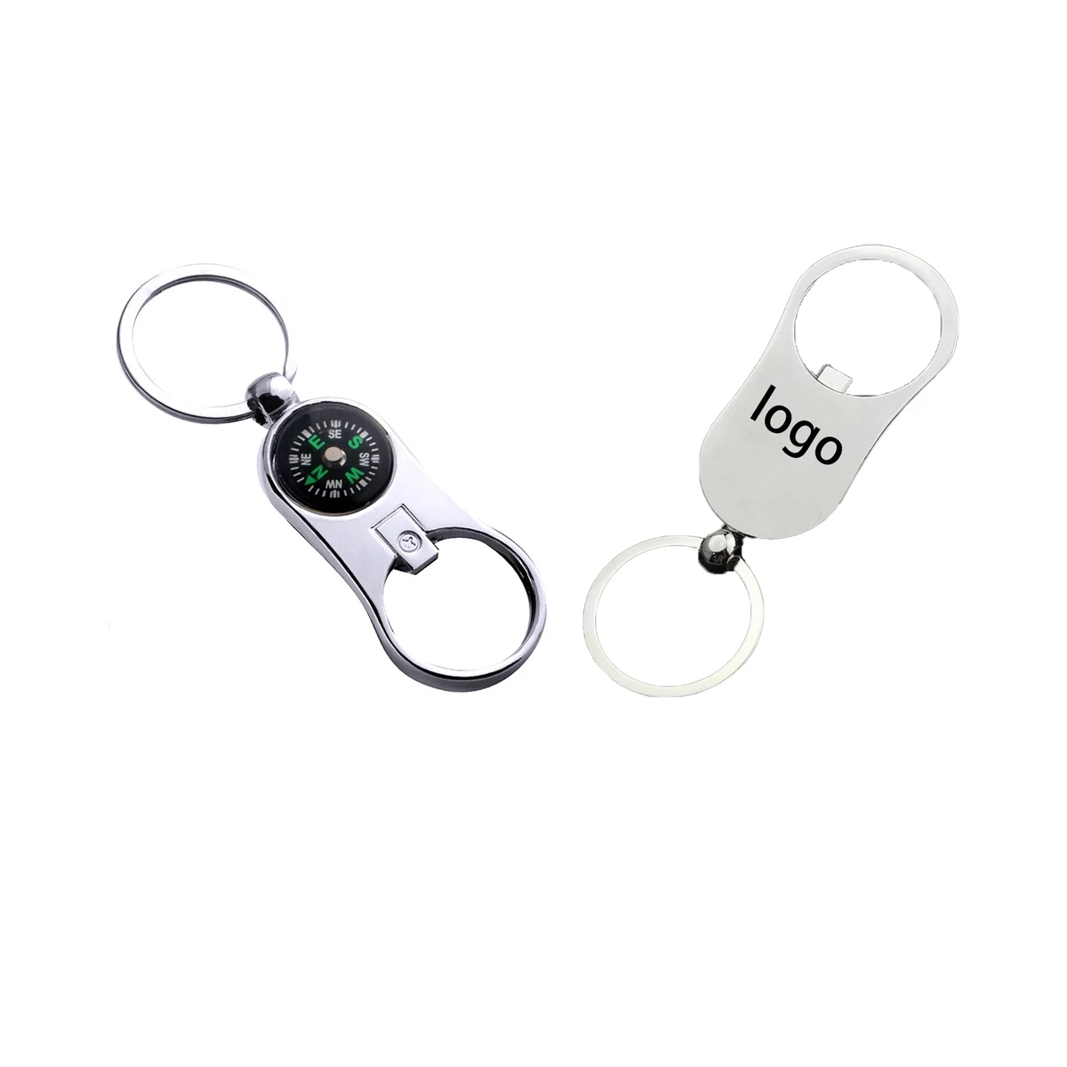 Compass Keychain W/ Bottle Opener 1