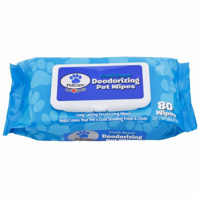 Pet Deodorizing Wipes 80 Count