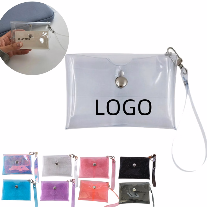 PVC Coin Purse Transparent Storage Pouch Wallet Keychain