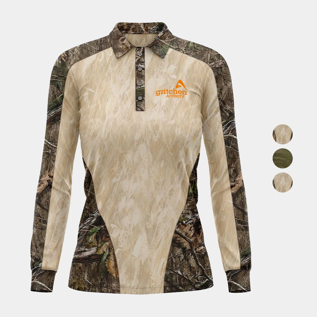 Mossy Oak® Women's 4.4 oz. Polyester Interlock Long Sleeve Polo Shirt 1