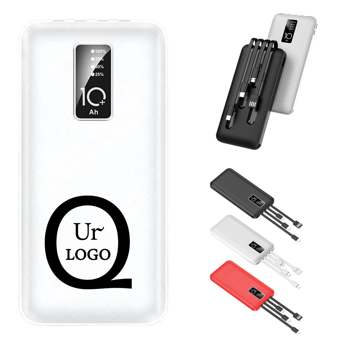 20000Mah Power Bank W/ Built-In Cables 1