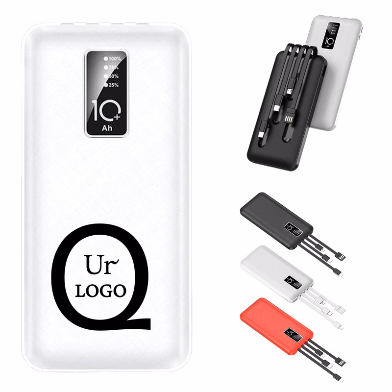 20000Mah Power Bank W/ Built-In Cables