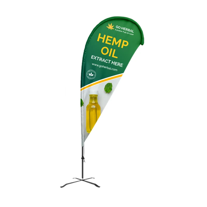Flex Blade® G7 Teardrop Banner Flag Only, Single-Sided - 6' Outdoor Flag 1