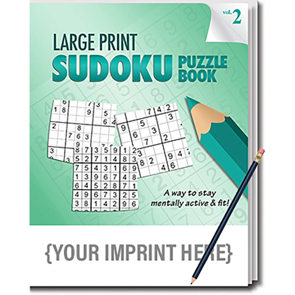 PUZZLE PACK - LARGE PRINT Sudoku Puzzle Book - Volume 2 with pencil 1