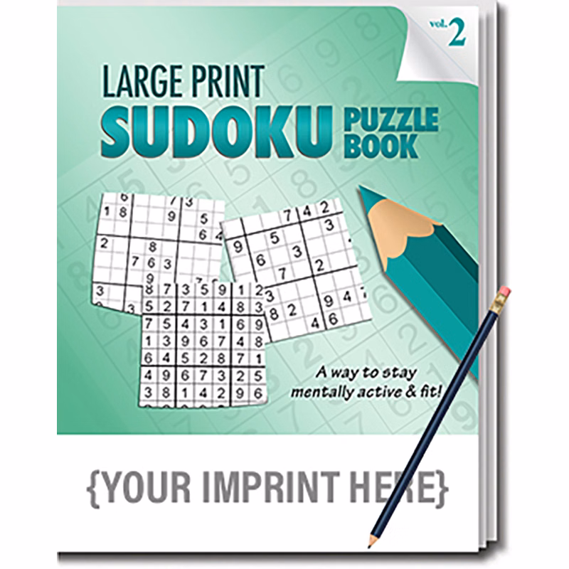 PUZZLE PACK - LARGE PRINT Sudoku Puzzle Book - Volume 2 with pencil
