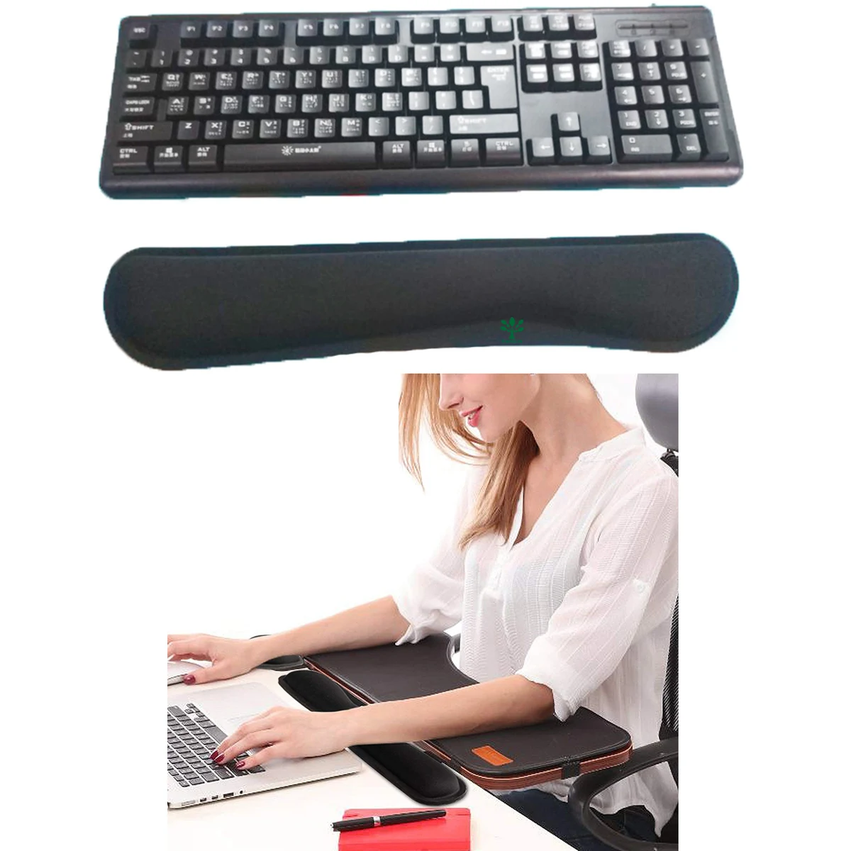 Memory Foam Set Keyboard Wrist Rest Pad 1