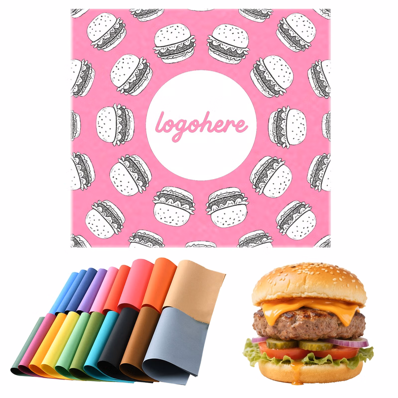 Colored Grease Proof Food Wrapping Sheets
