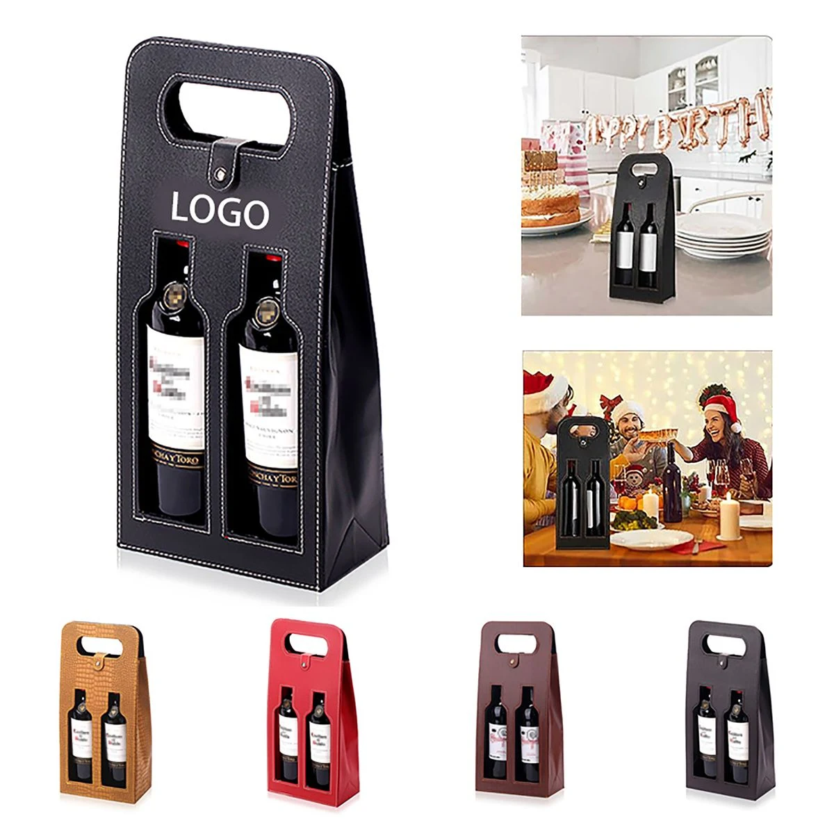 Double Wine Bag with Window 1