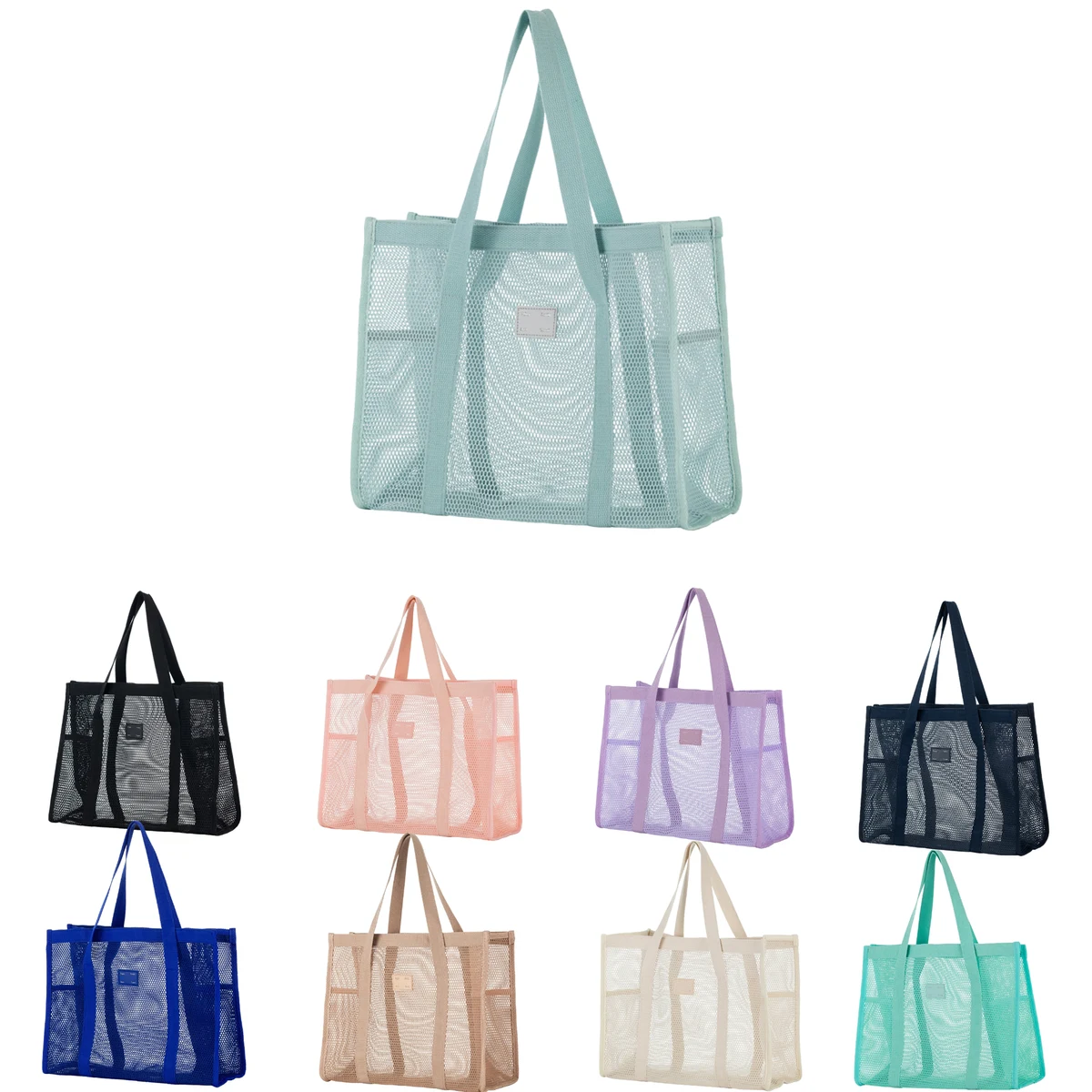 Ultra Light Hollowed Out Mesh Hand-Held Beach Storage Bag 1