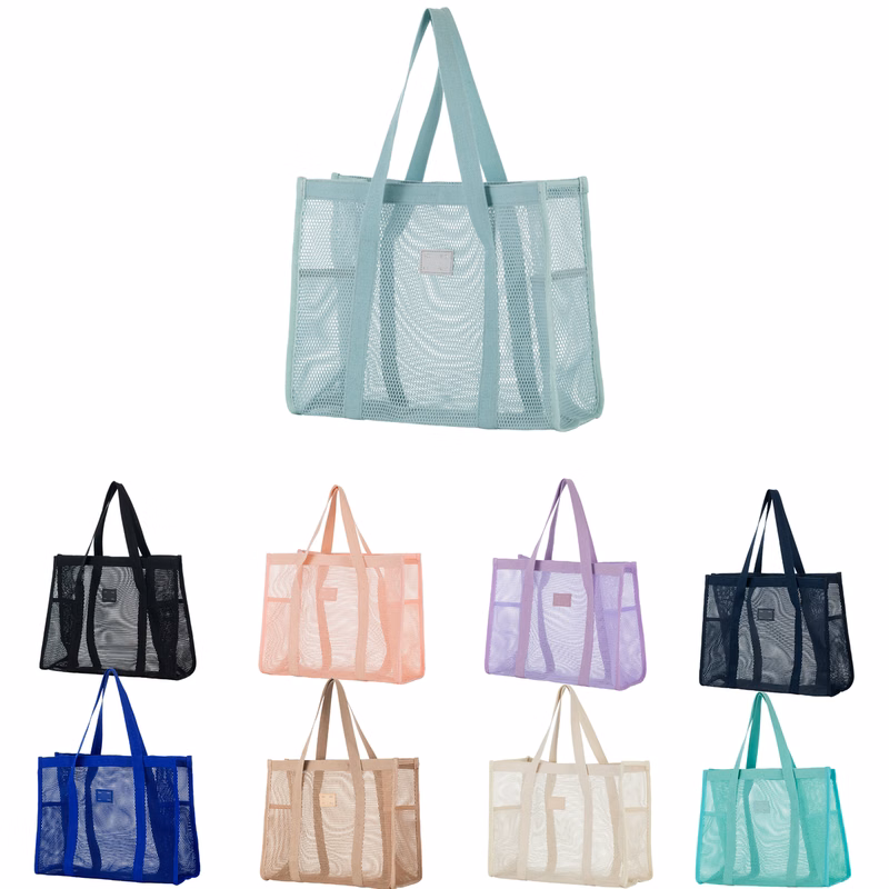 Ultra Light Hollowed Out Mesh Hand-Held Beach Storage Bag