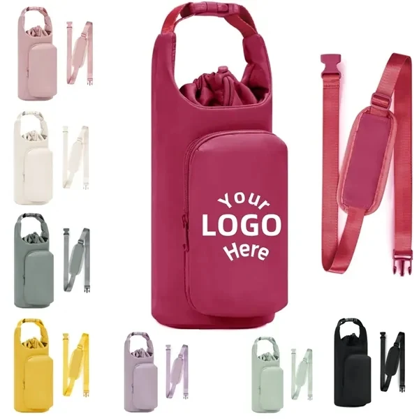 Water Bottle Carrier Bag with Phone Pocket for Work, School and Travel 1