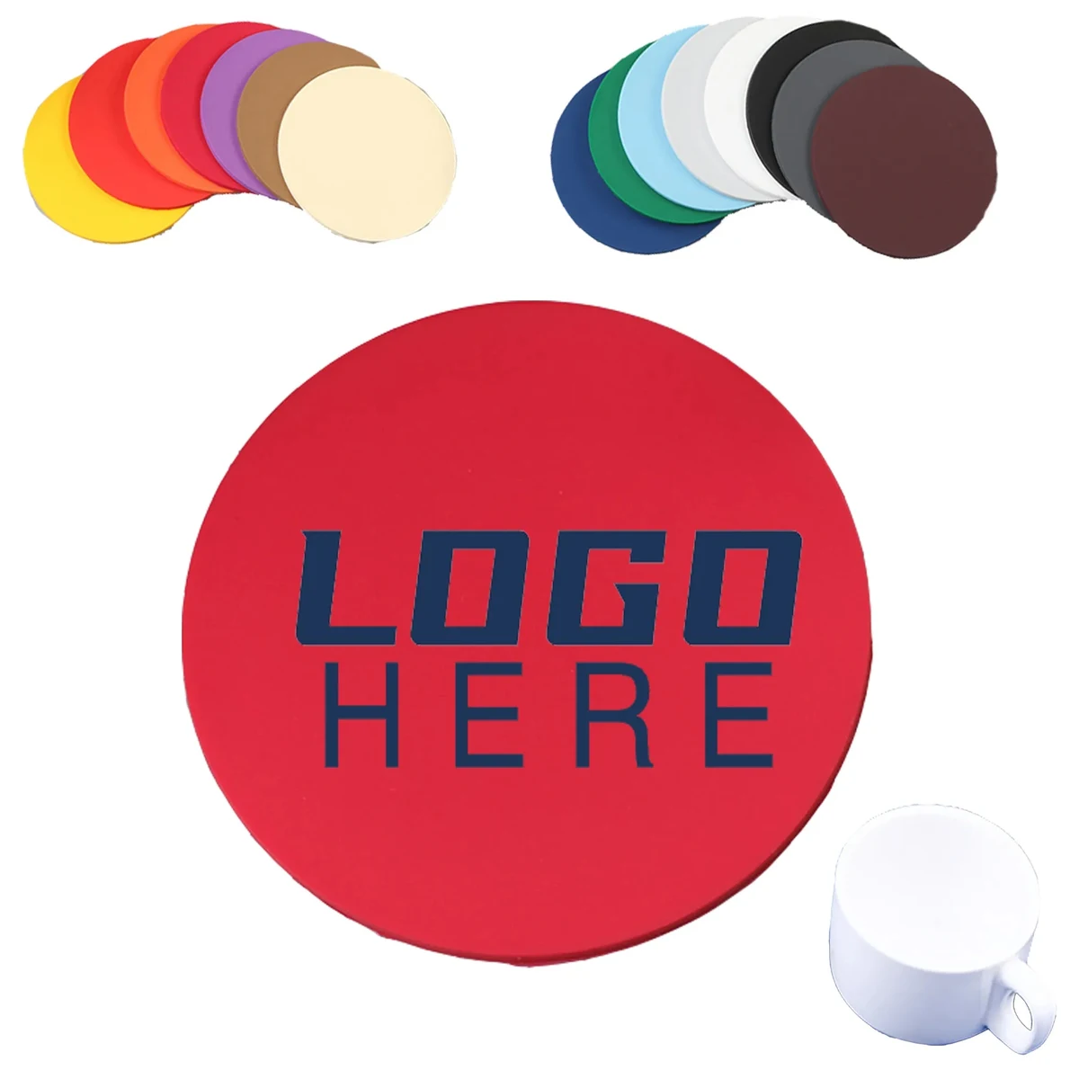 Round PVC Coaster MOQ50pcs 1