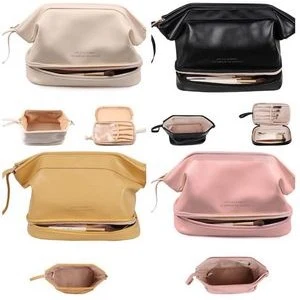 Waterproof PU Double Layers Cosmetic Bag 1