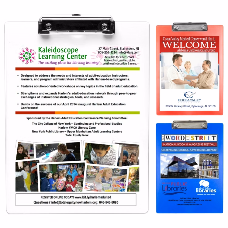 "McQuary FC" Letter Size Clipboard with PhotoImage ® Full Color Imprint* and Metal Spring Clip