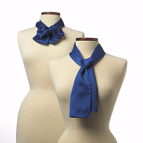 Royal Blue Polyester Satin Scarf - 8"x45"