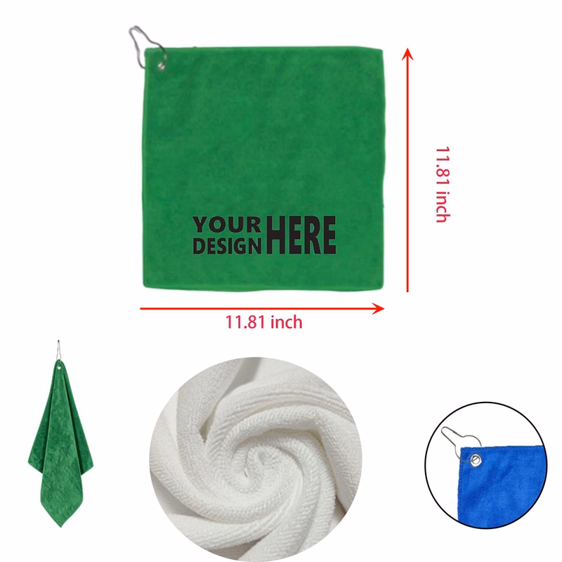 11.81''x11.81''Golf Towel with Hook