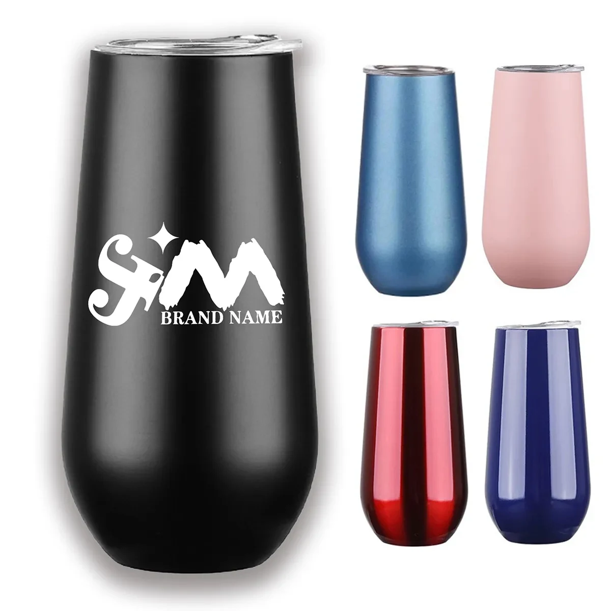 Custom Insulated Tumbler Water Bottle U-Shaped Eggshell Mug 1