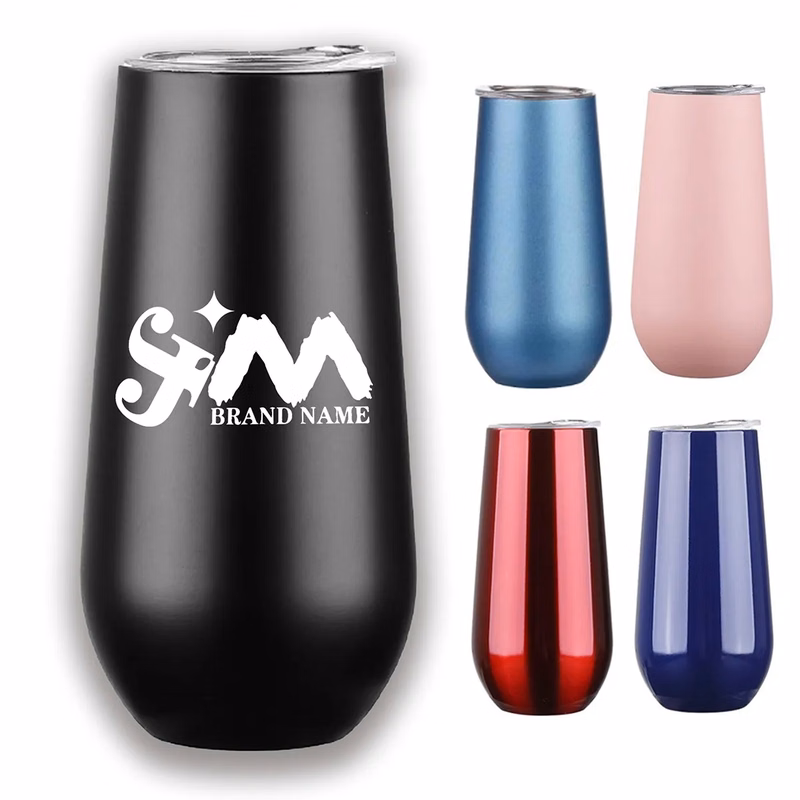 Custom Insulated Tumbler Water Bottle U-Shaped Eggshell Mug