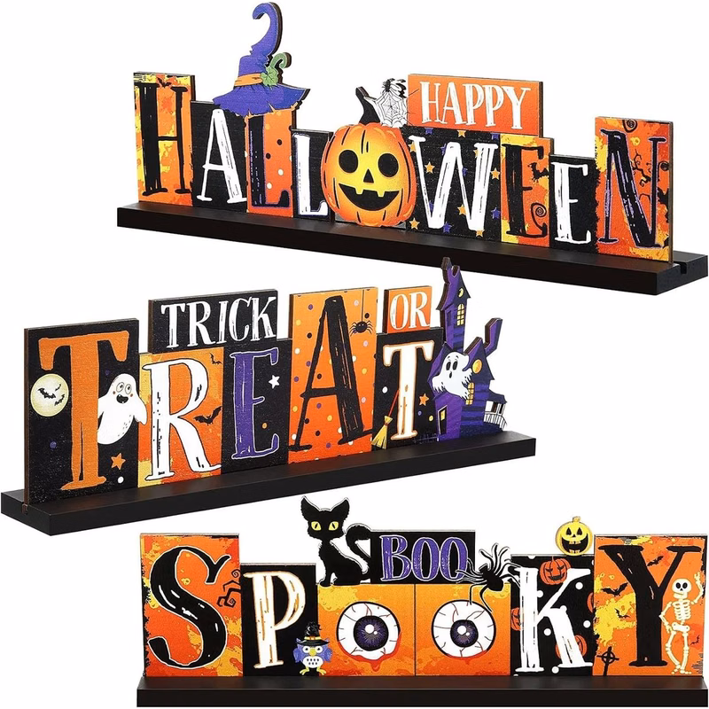 3 Pieces Halloween Table Decorations