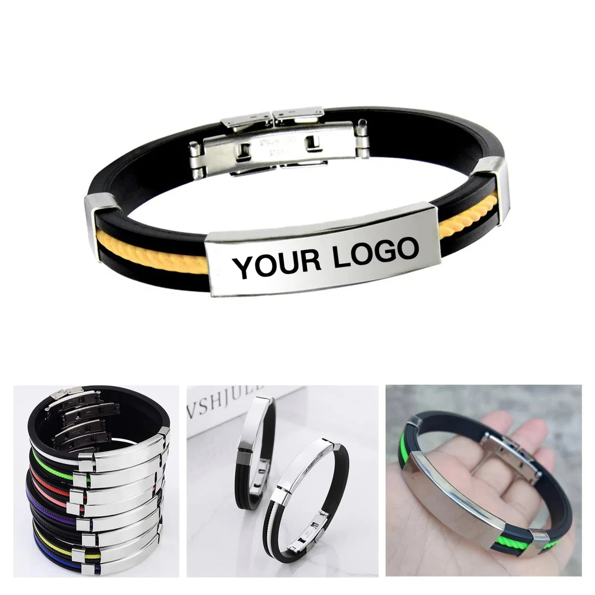 Silicone Titanium Bracelet for Sports or Events 1