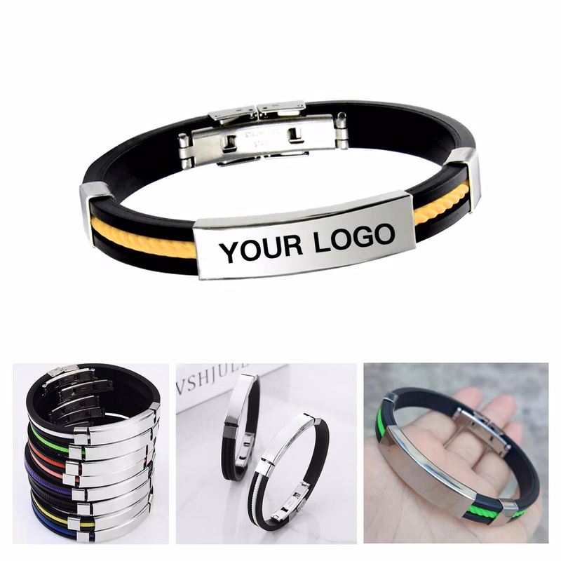 Silicone Titanium Bracelet for Sports or Events