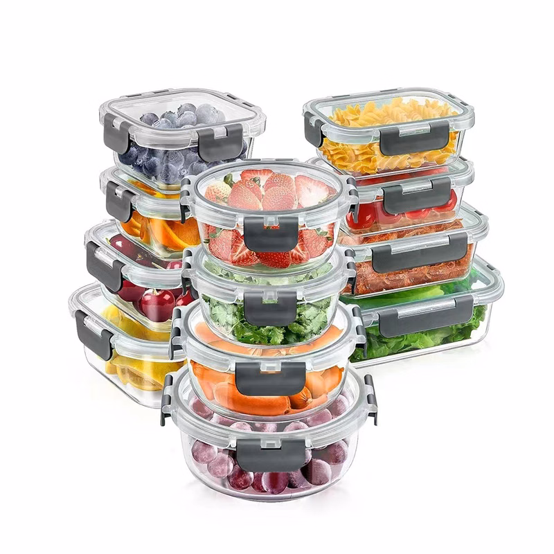 12Pcs Glass Food Storage Containers With Lids