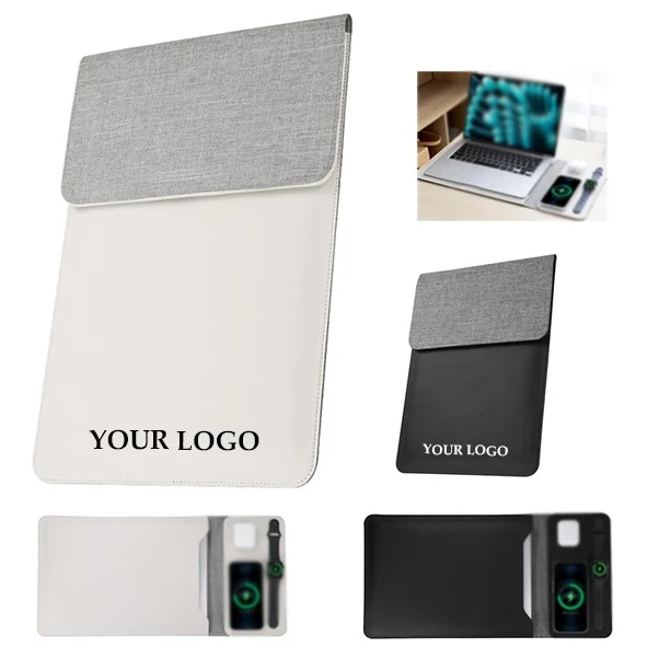 3 In 1 Pu Laptop Sleeve Compatible With Wireless Charging 1