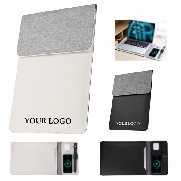 3 In 1 Pu Laptop Sleeve Compatible With Wireless Charging