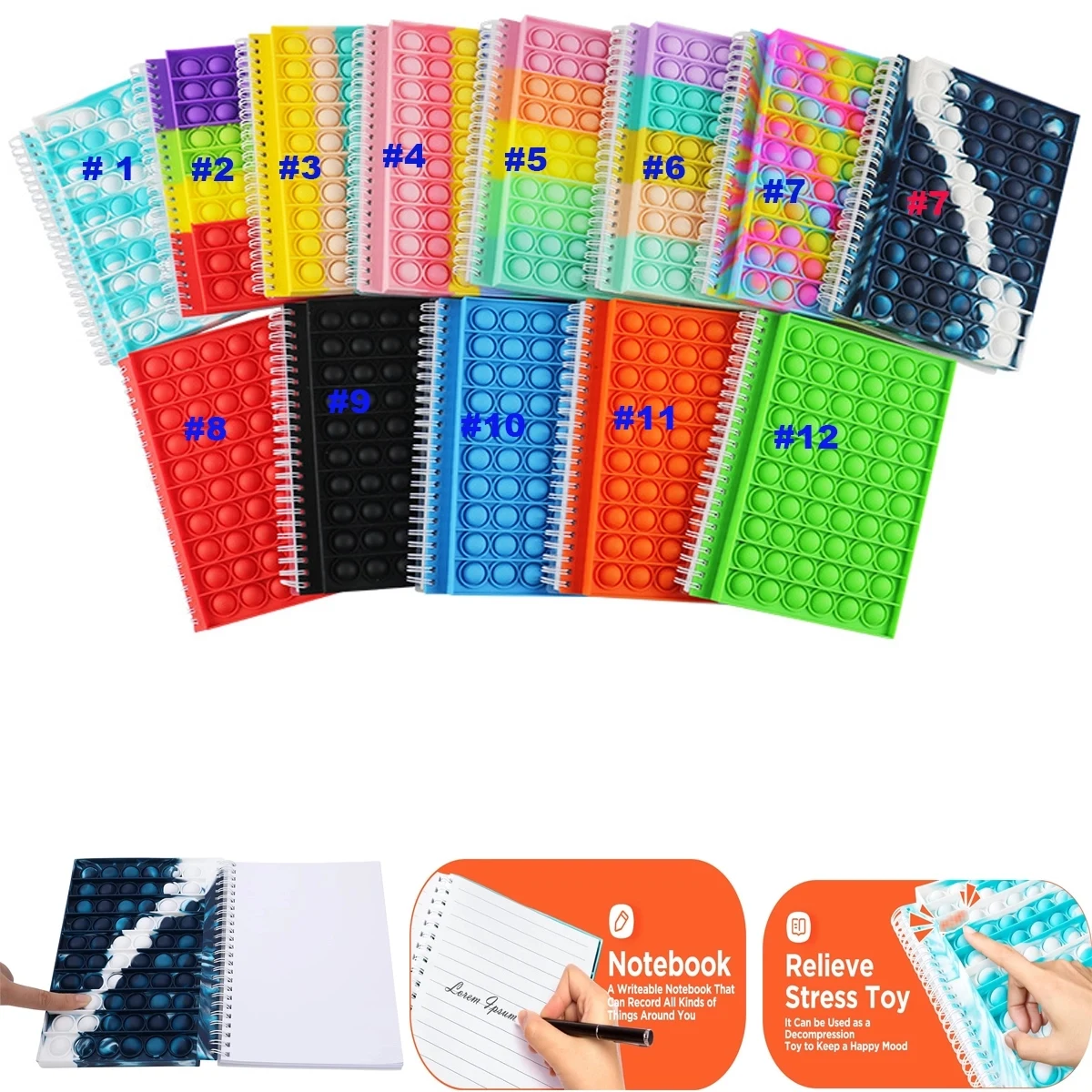 A5 Silicone Bubbles Notebook 1