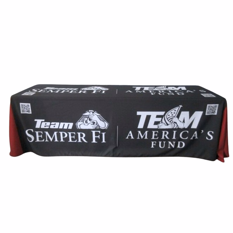 Table Cover 8' Table Throw - Polyester - Custom Printed