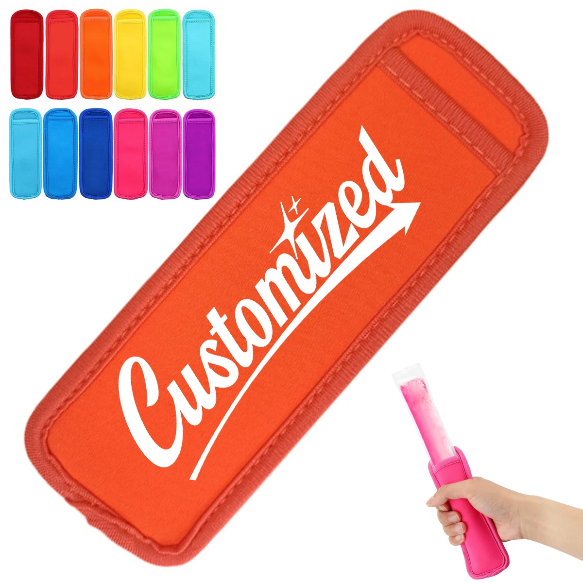 Neoprene Ice Pop Sleeve with Stitch Trim for Frozen Treats 1
