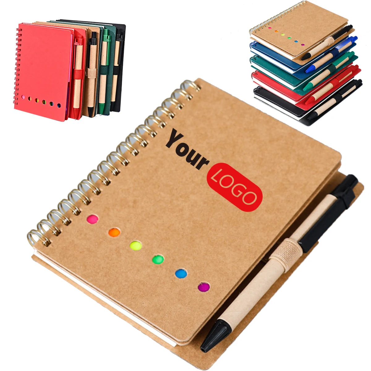 Portable Kraft Spiral Memo Book 1