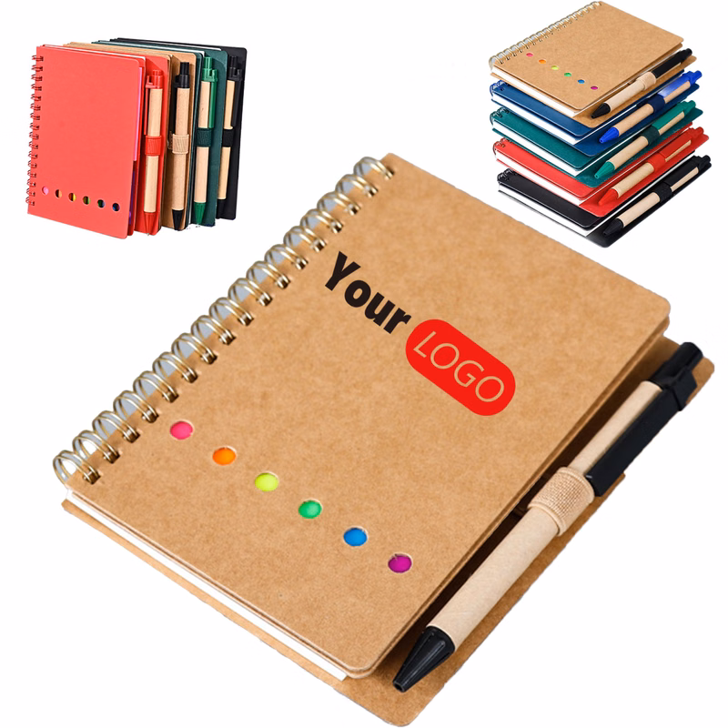 Portable Kraft Spiral Memo Book