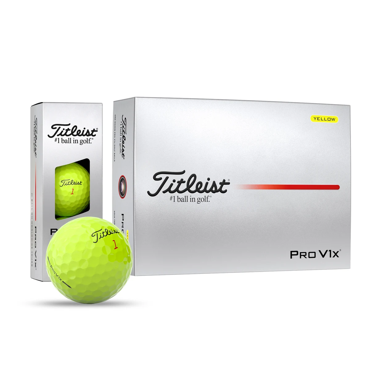 Titleist Pro V1x Yellow Golf Balls 1