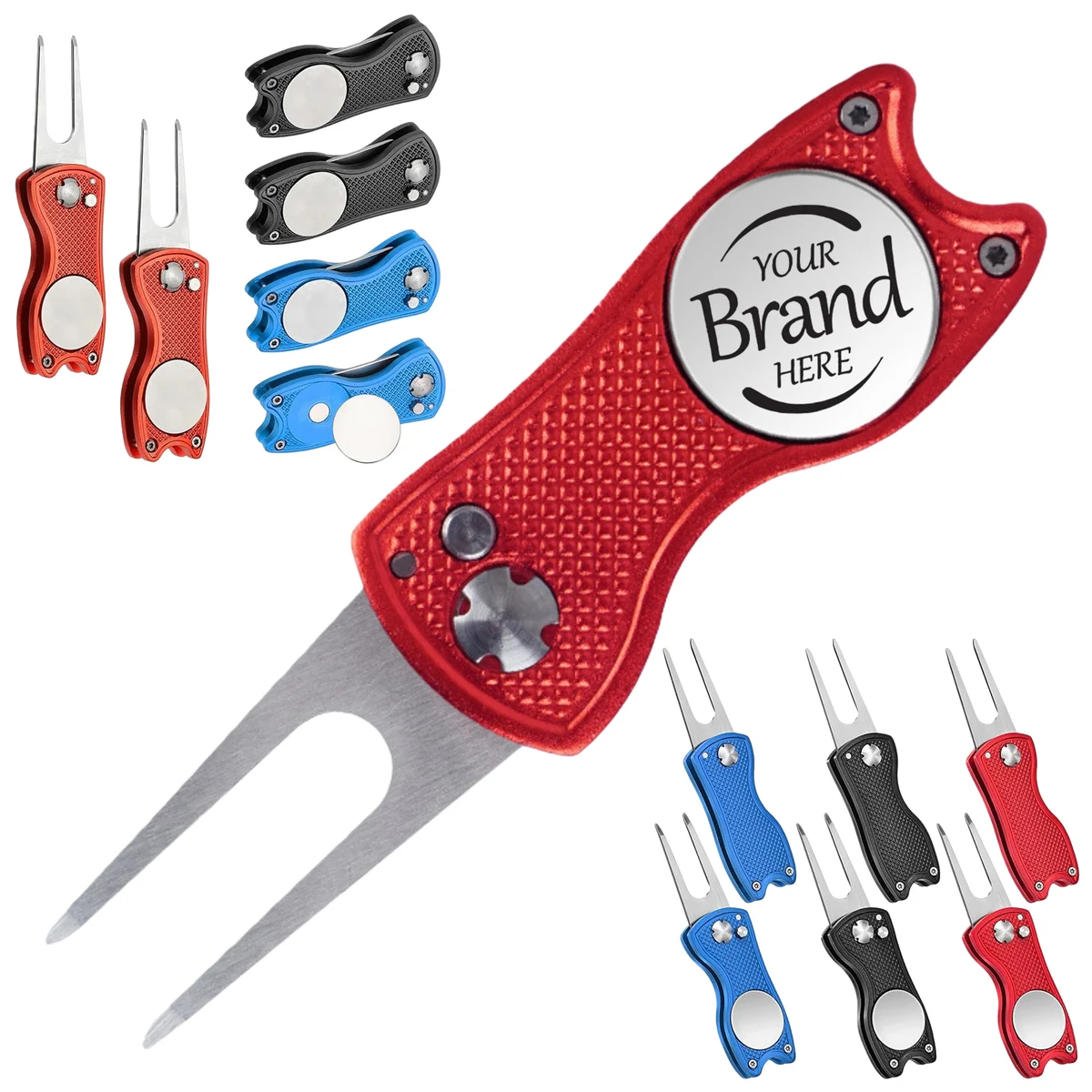 Foldable Magnetic Golf Divot Tool 1