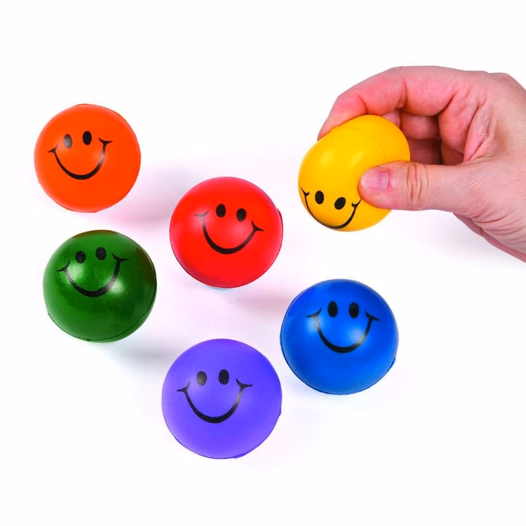 Smile Face Stress Balls 2" - Assorted