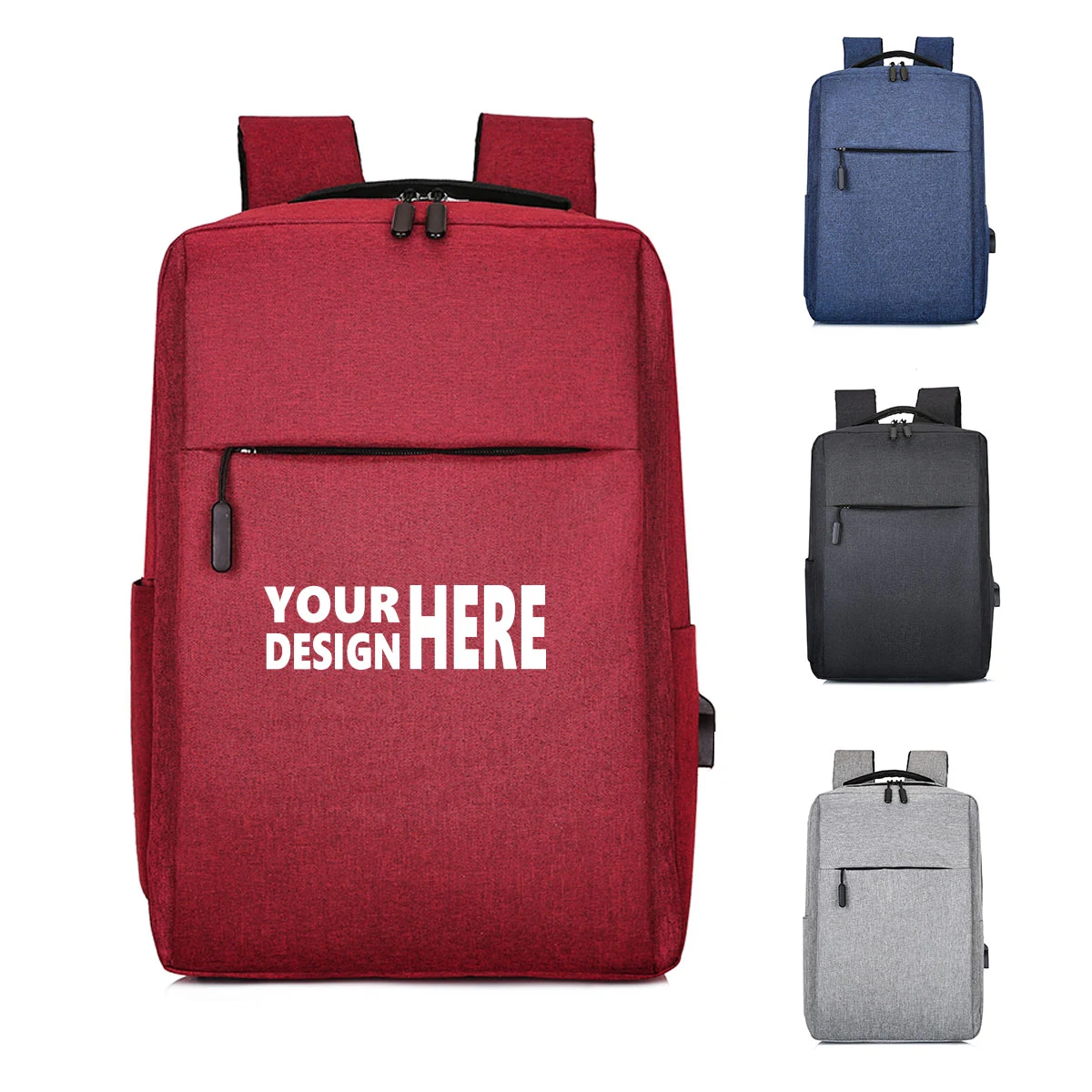 Custom Oxford Laptop Backpack with USB Port 1