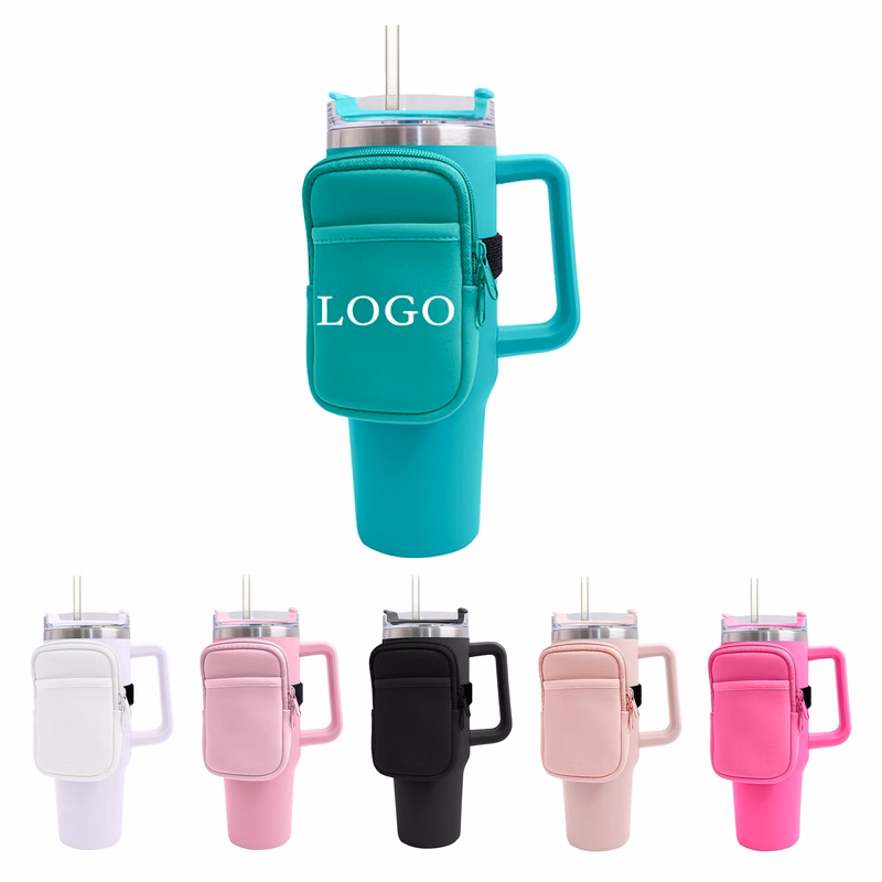 Double Pocket Neoprene Sleeve Of 40oz Tumblers