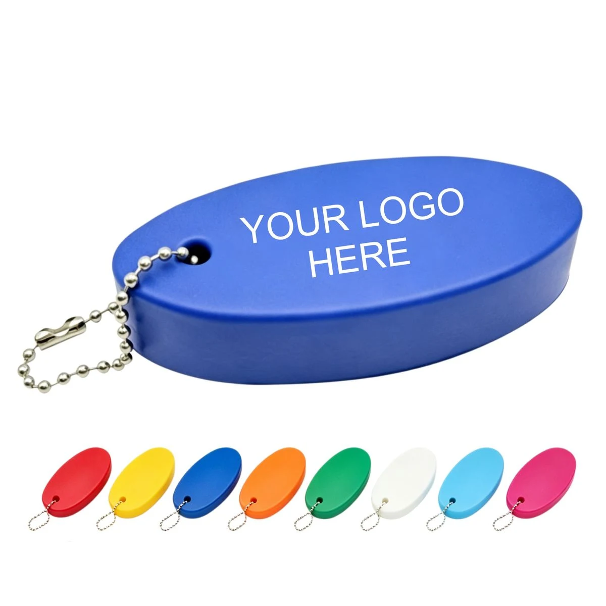 Outdoor Waterproof Floating Oval PU Foam Key Chain 1