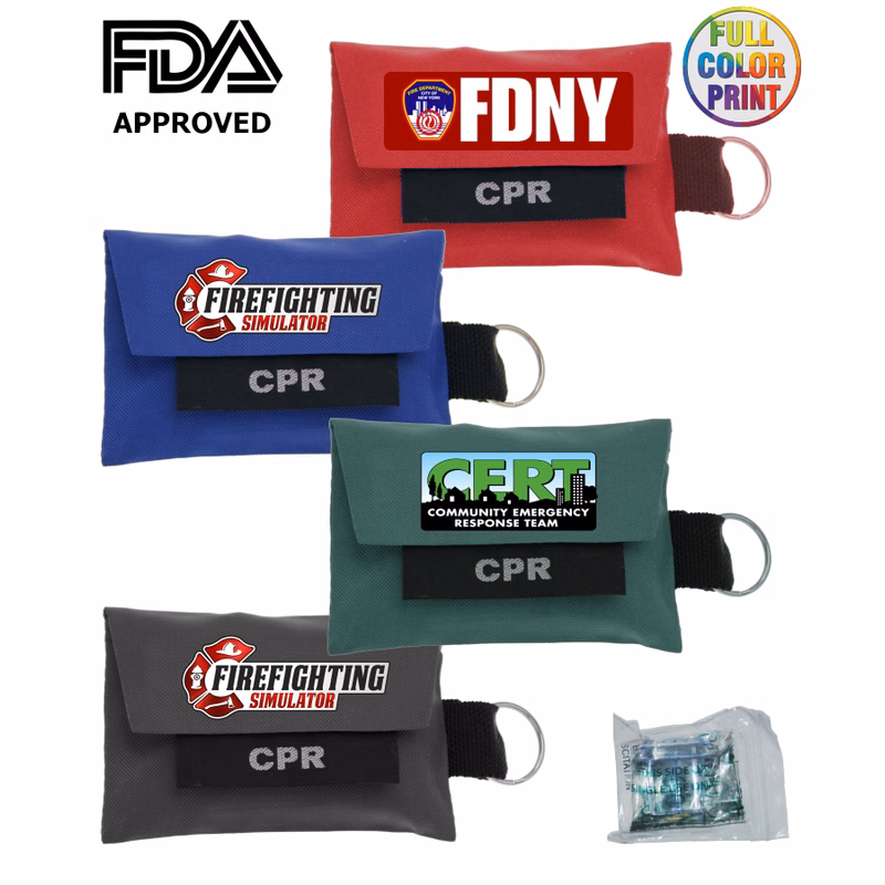 CPR Shield Pouch with Attached Key-Chain - FDA APPROVED!