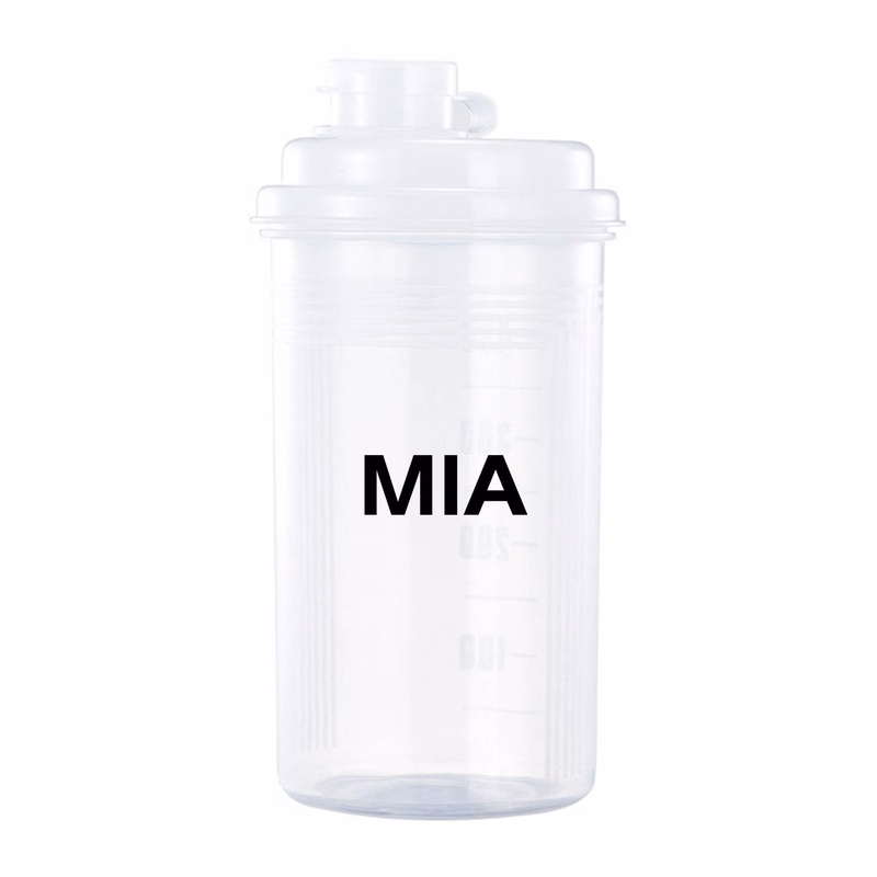 17.5oz Plastic clear graduated water bottle
