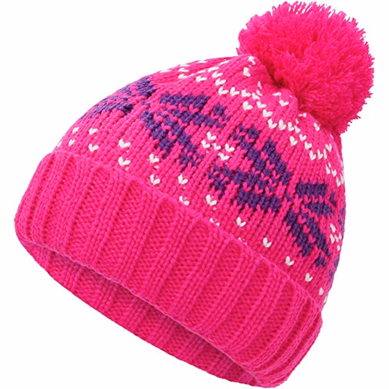 Pom Unisex Warm Cozy Knitted Cuffed Hat