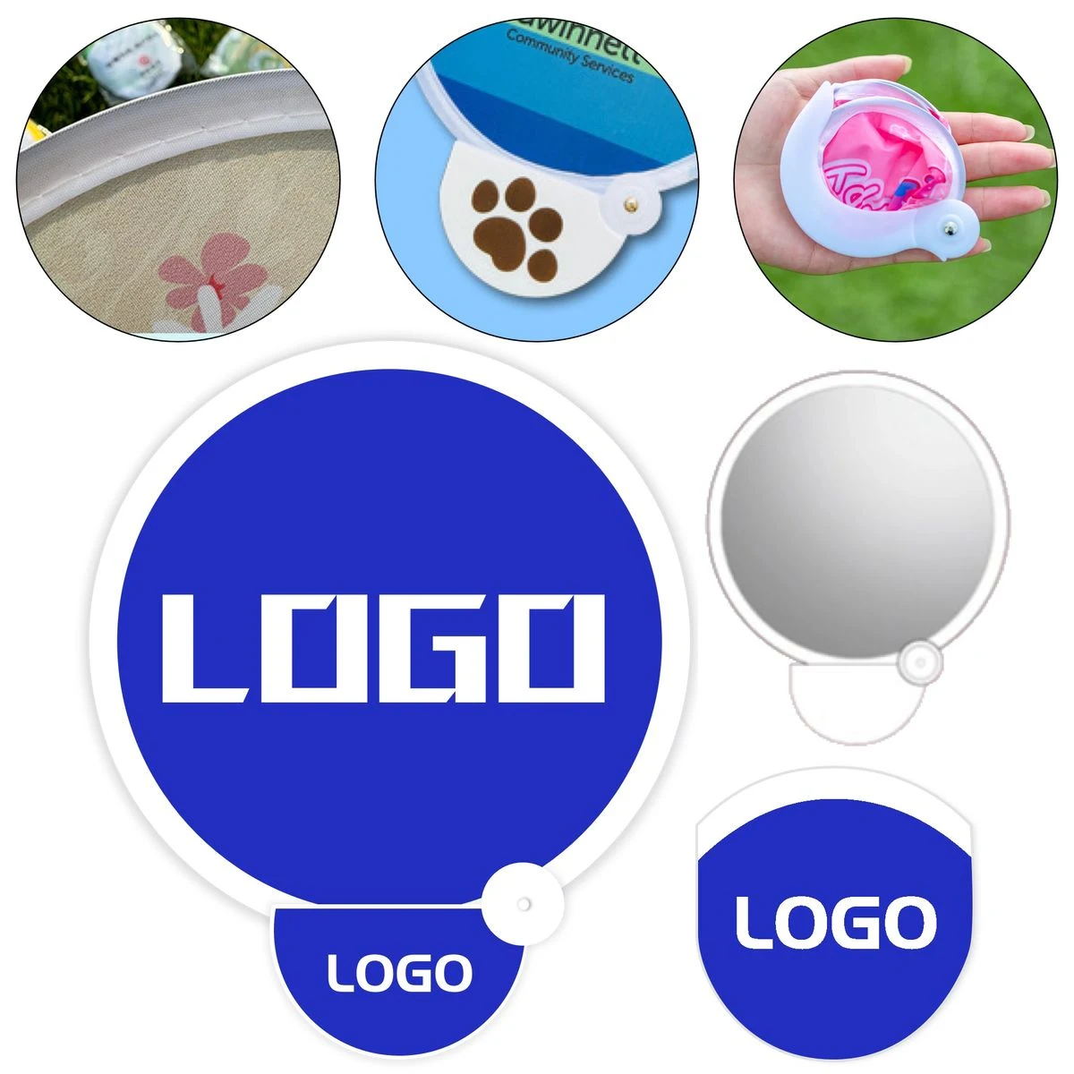 7.8 Inch Folding Hand Fan With Custom Logo 1