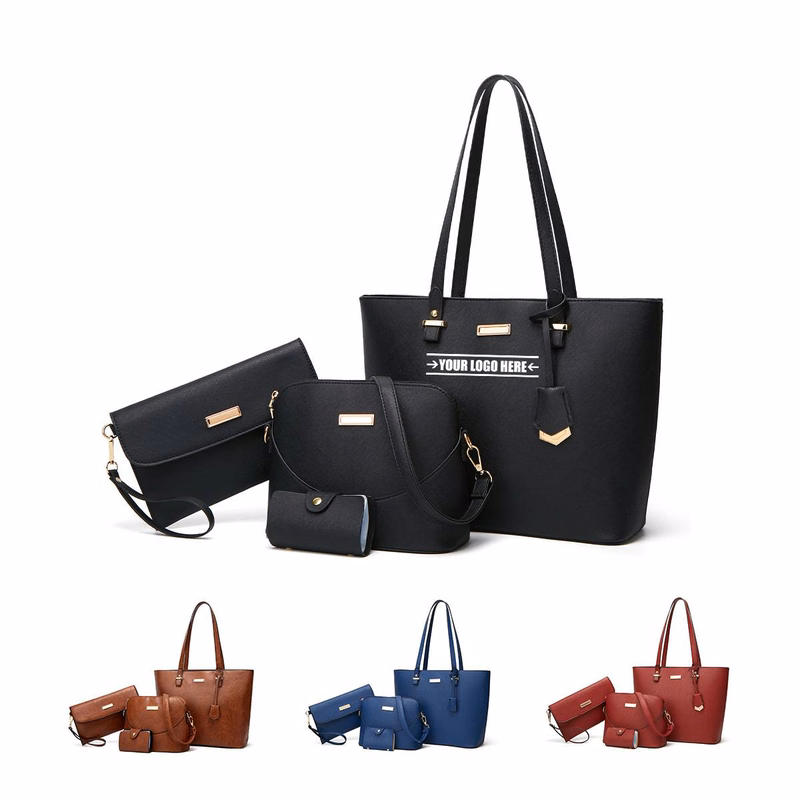 Women'S Handbag, Tote Bag, Purse, 4-Piece Purse