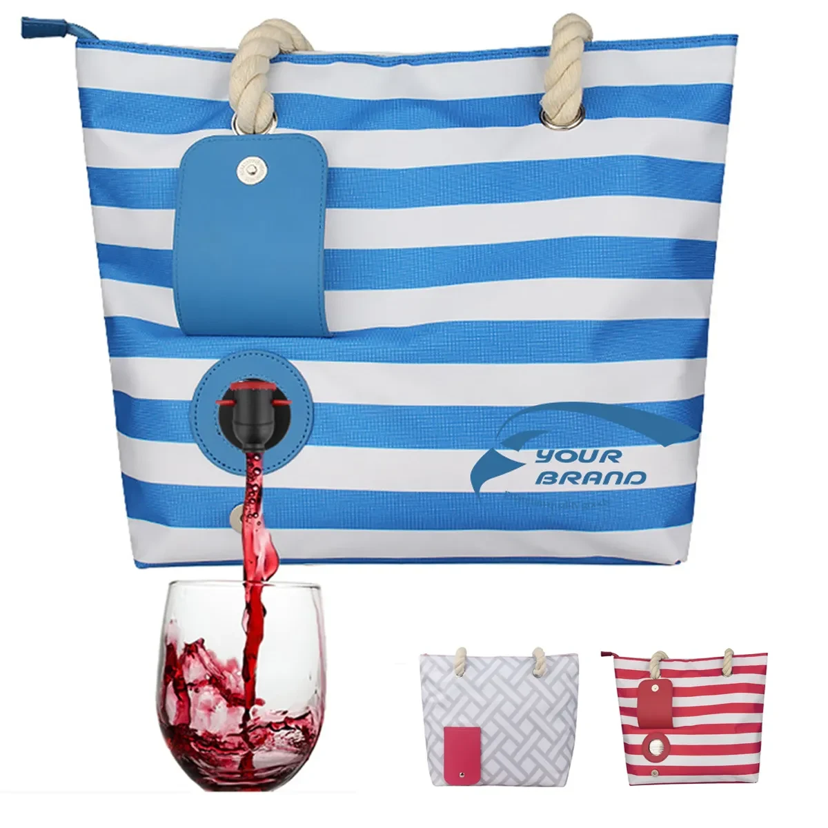 Hidden Dispenser Insulated Cooler Wine Portable Tote Bag 1