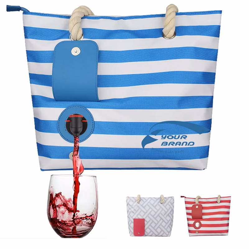 Hidden Dispenser Insulated Cooler Wine Portable Tote Bag