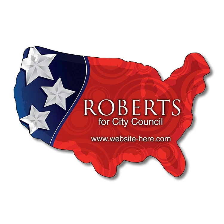 Political Magnet - United States Shape (3.5x2.34) - 20 mil. 1