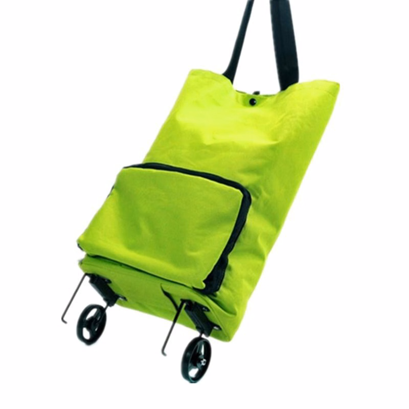 Collapsible Wheeled Shopping Cart Foldable Trolley Bag